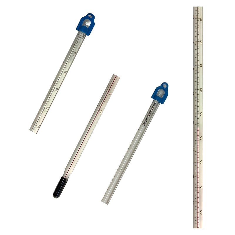 Thermometer World Glass Thermometer -10 to +110 C&F 300mm Liquid in Glass - Scientific Laboratory Grade for Water & Liquids - Partial Immersion - Image 2